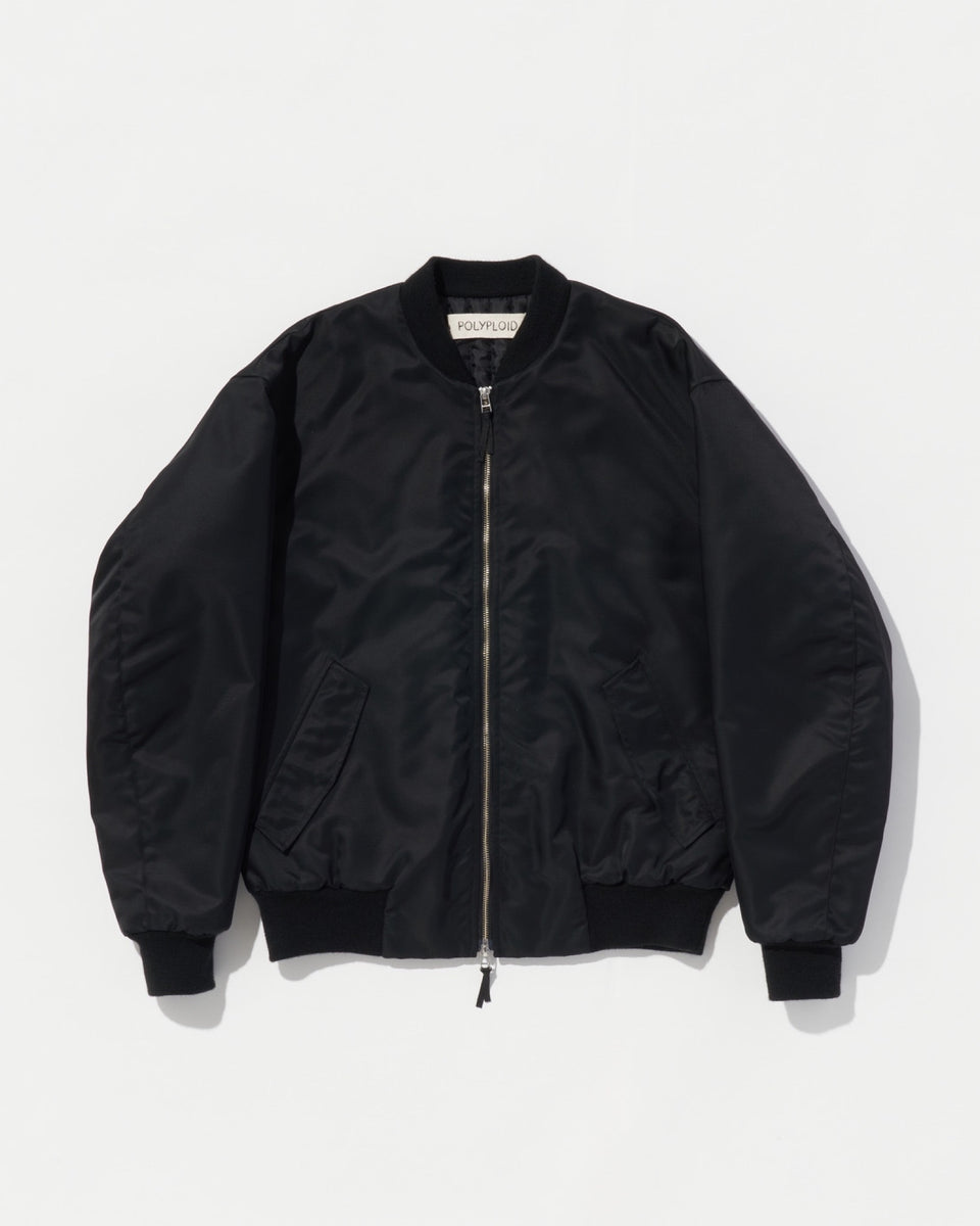 【POLYPLOID】(ポリプロイド）FLIGHT JACKET「B」BLACK ...