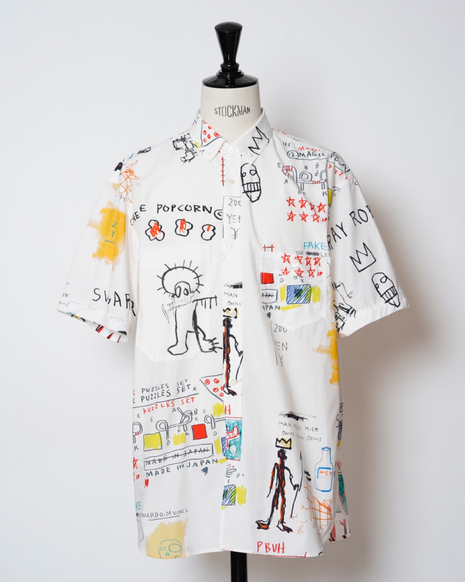 【JUNYA WATANABE MAN 】×Basquiat グラフィック ハーフスリーブシャツ- Amanojak.