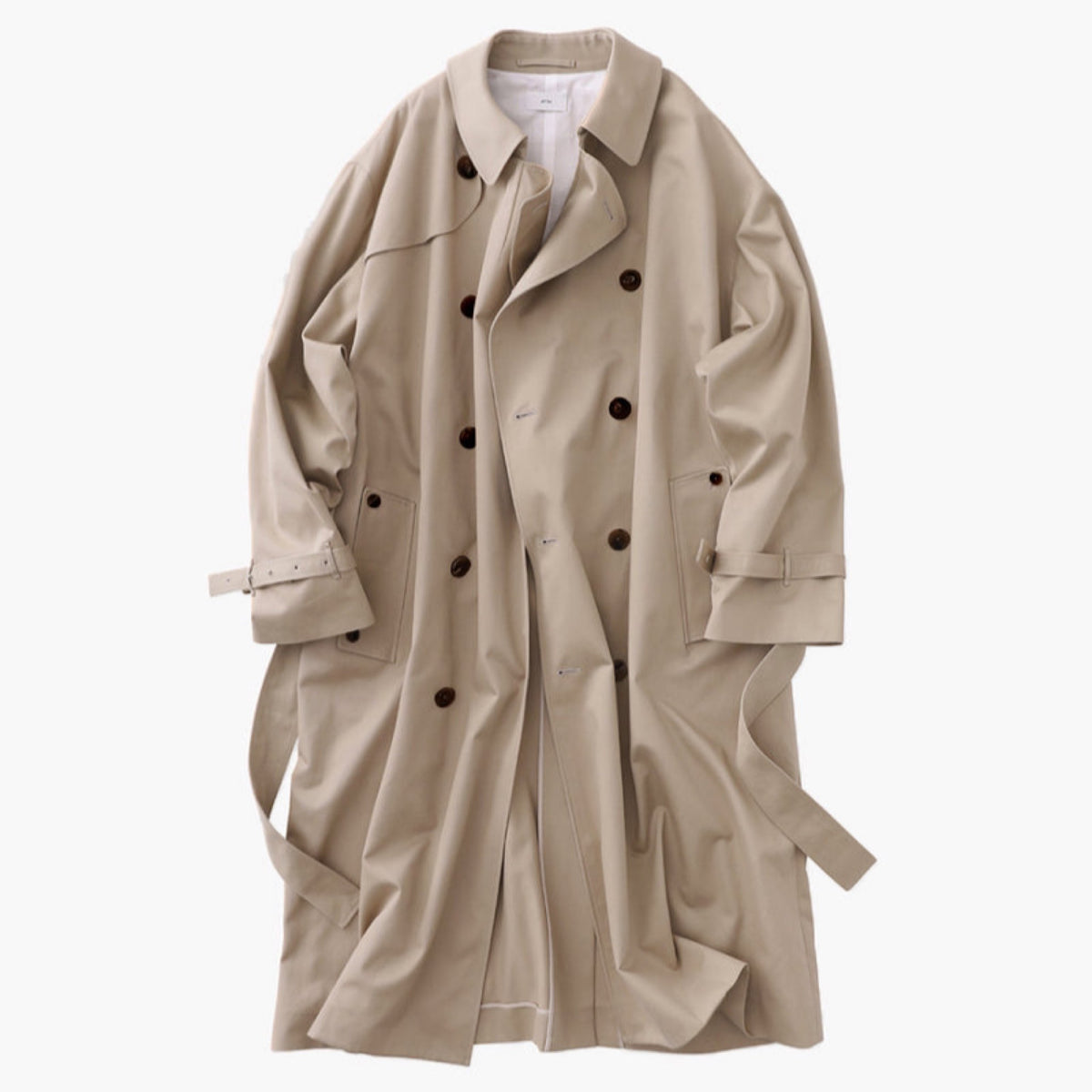 ATON(エイトン)-WEST POINT OVERSIZE TRENCH COAT -Amanojak.