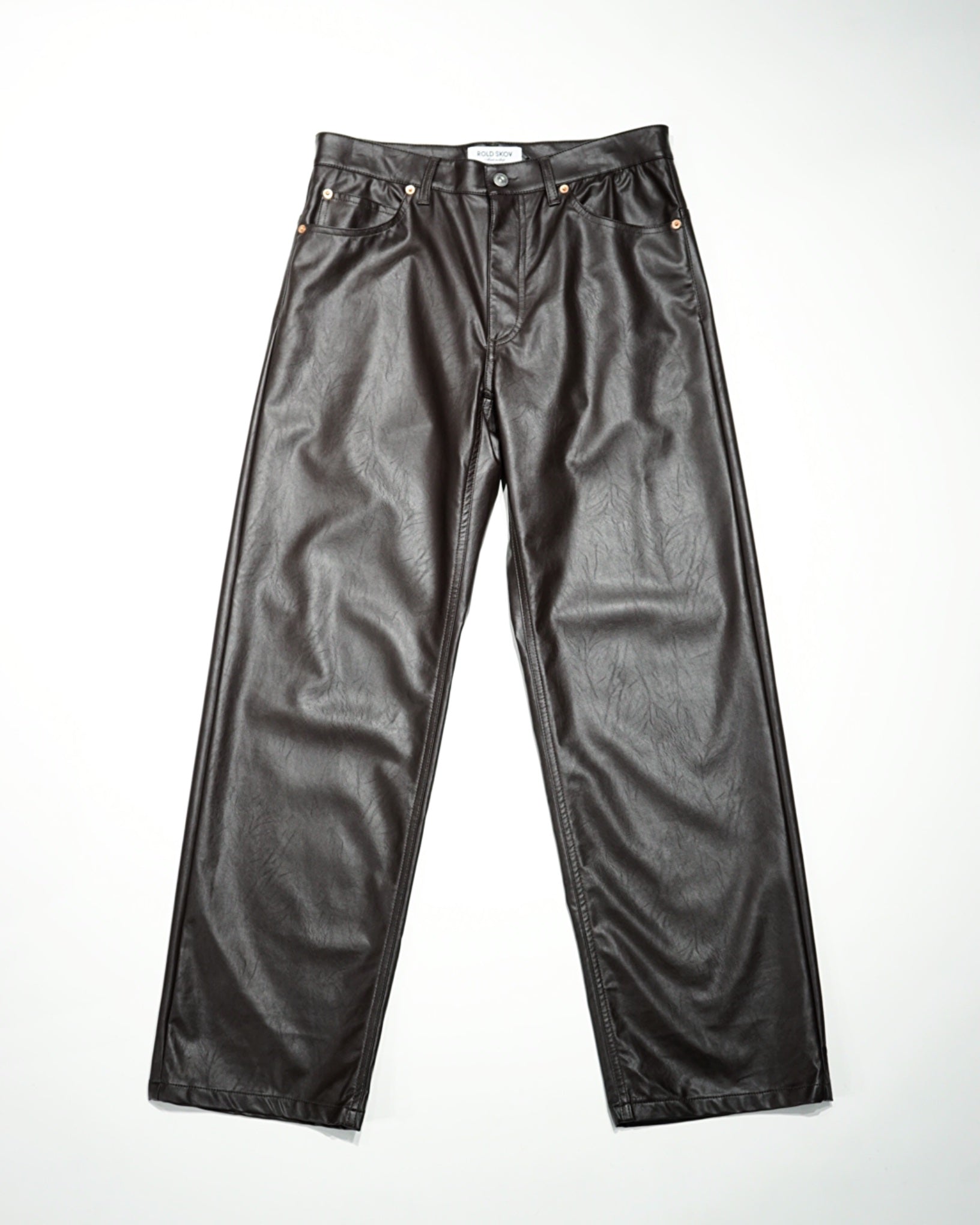 ROLD SKOV】SYNTHETIC LEATHER WIDE PANTS-Amanojak.