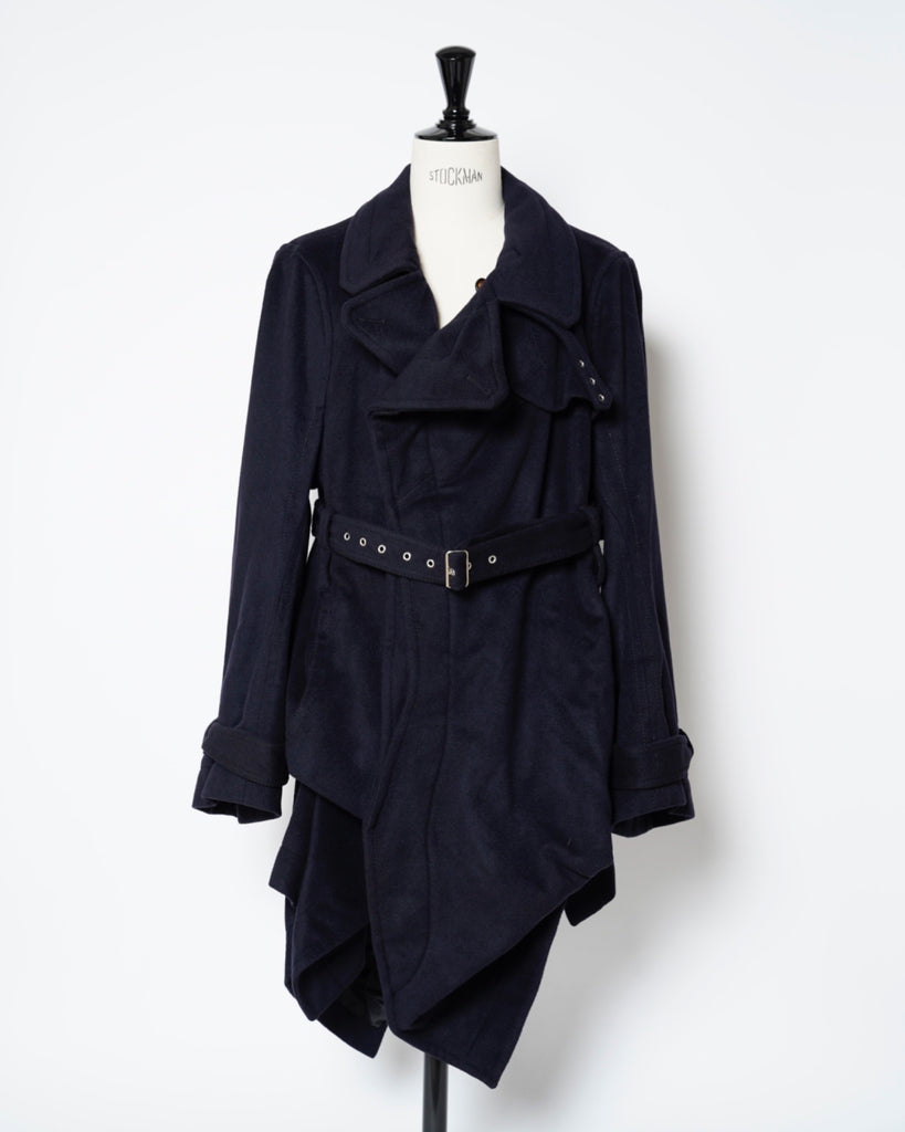 人気満点 marina yee 最初期 IMPERCOAT(wool)NAVY トレンチコート