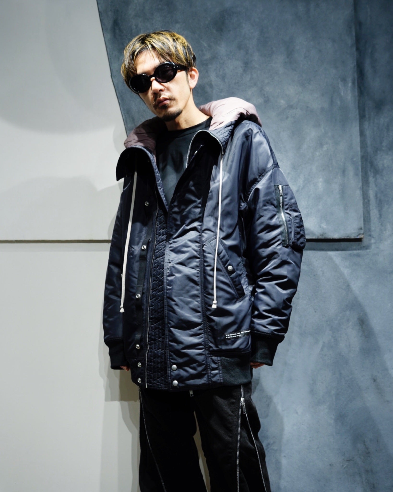 RICK OWENS(リックオウエンス)-HOODED LONG BOMBER-BRER---Amanojak.