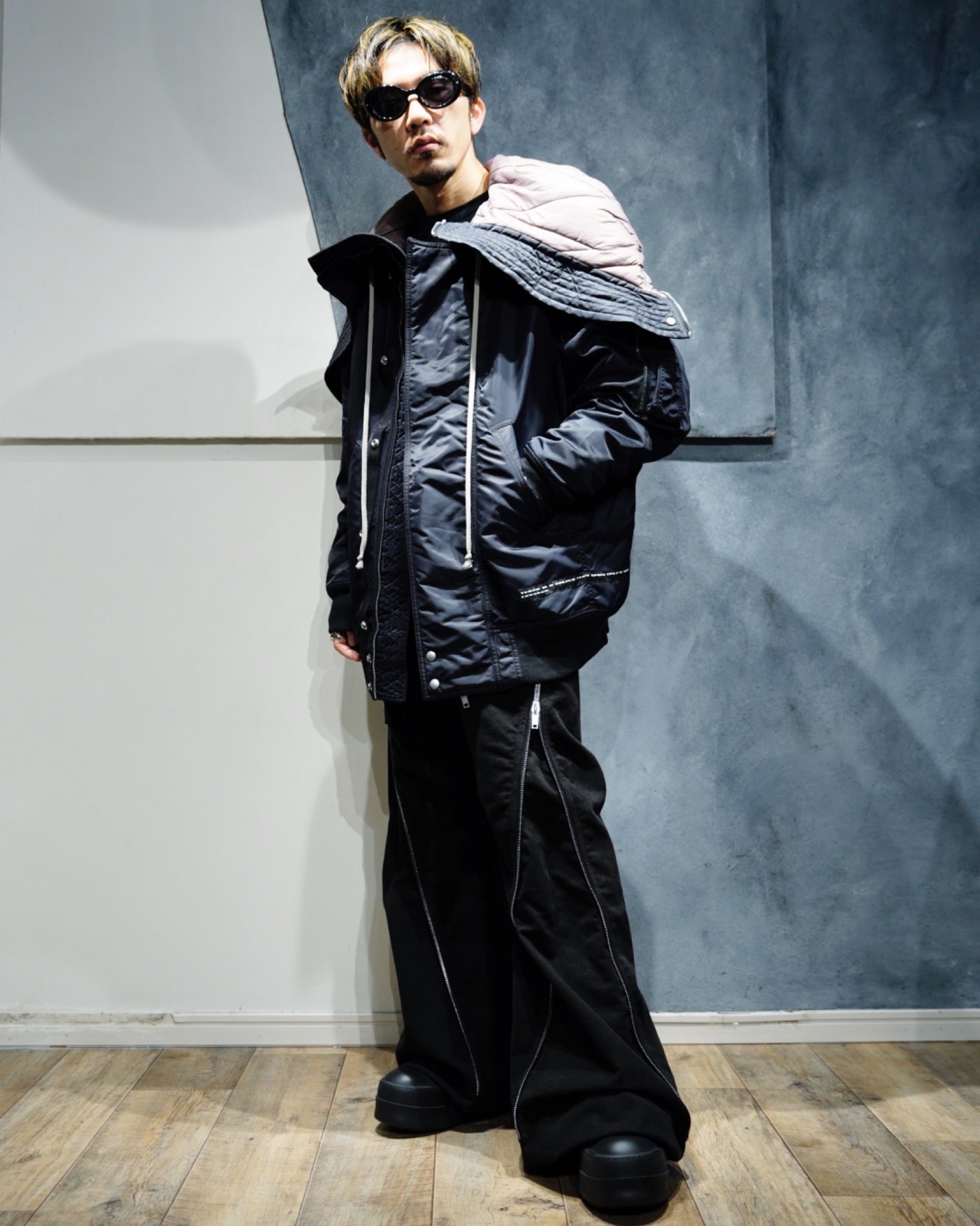 RICK OWENS(リックオウエンス)-HOODED LONG BOMBER-BRER---Amanojak.