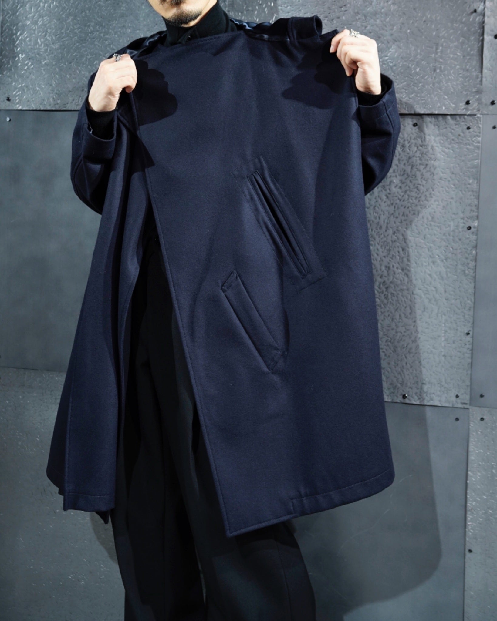 KEISUKEYOSHIDA(ケイスケヨシダ)-Duffle Cape Coat-Amanojak.