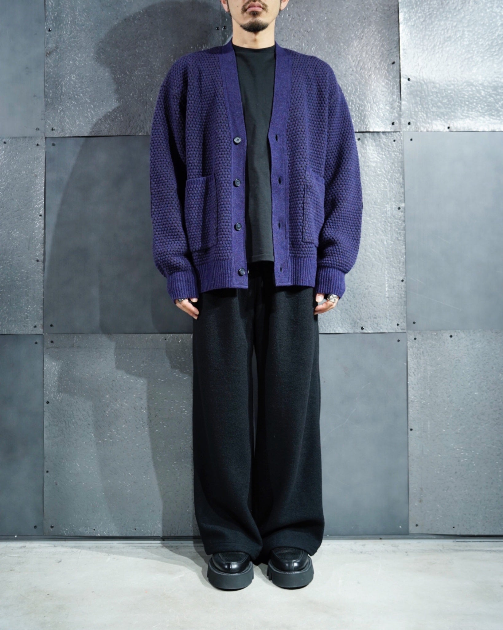 POLYPLOID】(ポリプロイド）CARDIGAN「B」PURPLE-Amanojak.