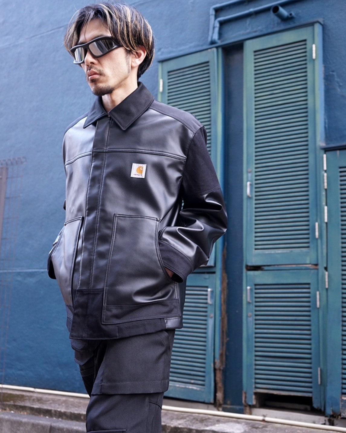 【eye JUNYA WATANABE MAN】, ×CARHARTT, SYNTHETIC LEATHER, COMBINATION WORK  JACKET