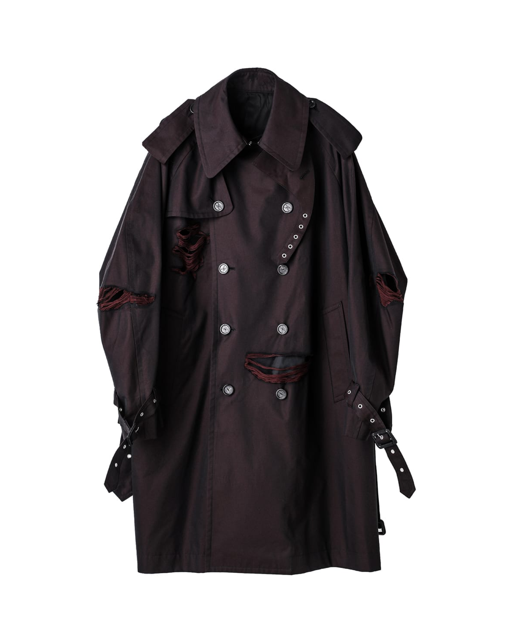 TAKAHIROMIYASHITA THE SOLOIST(タカヒロミヤシタ ザ ソロイスト)- back gusset sleeve double  breasted trench coat.- Amanojak.