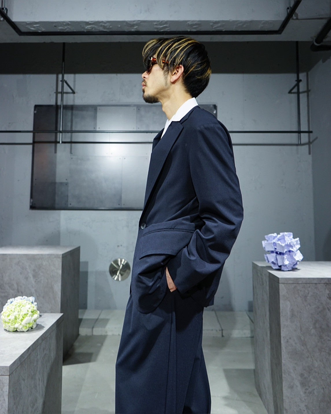 kolor / BEACON(カラービーコン) OVERSIZED TAILORED JACKET-Amanojak.