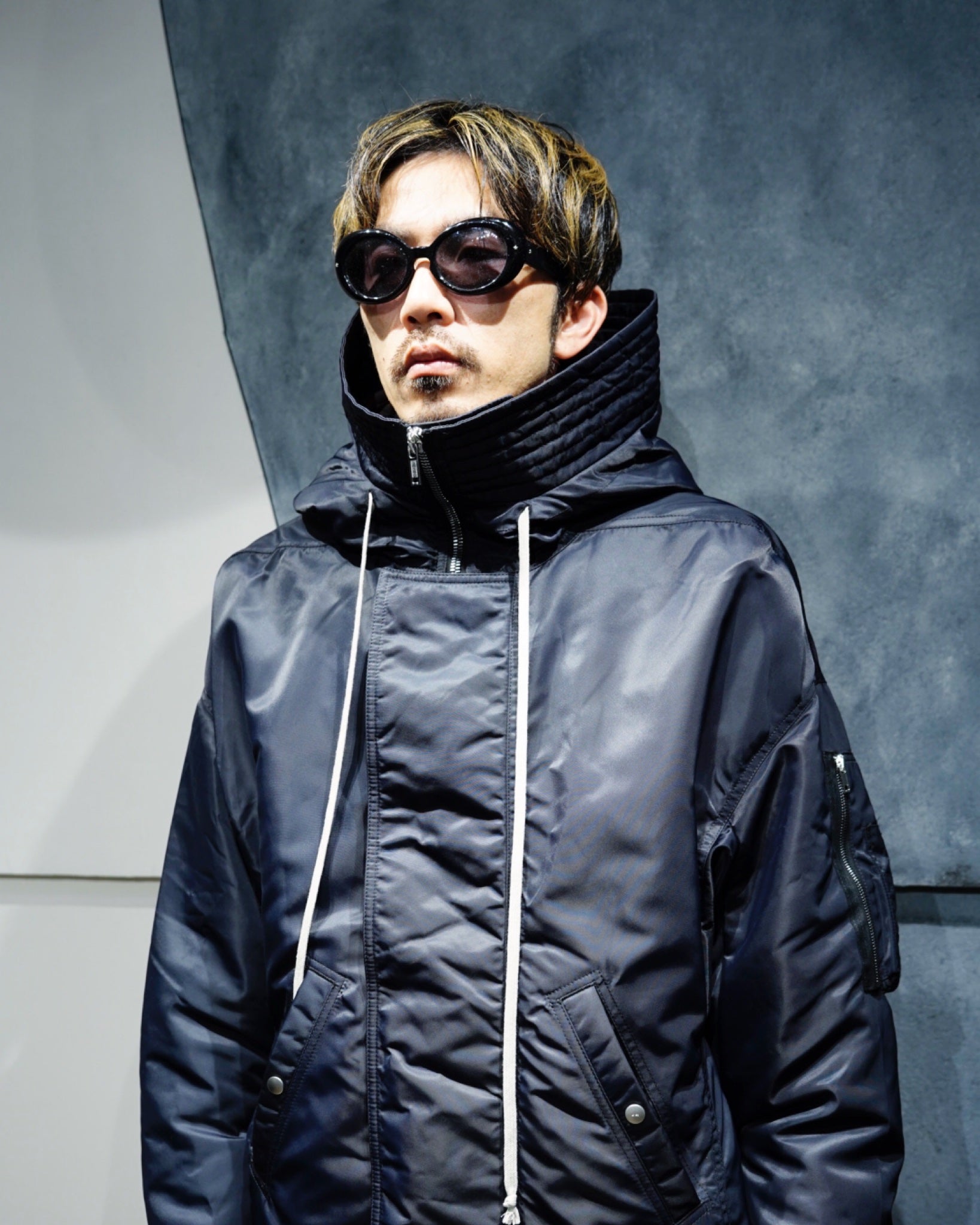 RICK OWENS(リックオウエンス)-HOODED LONG BOMBER-BRER---Amanojak.