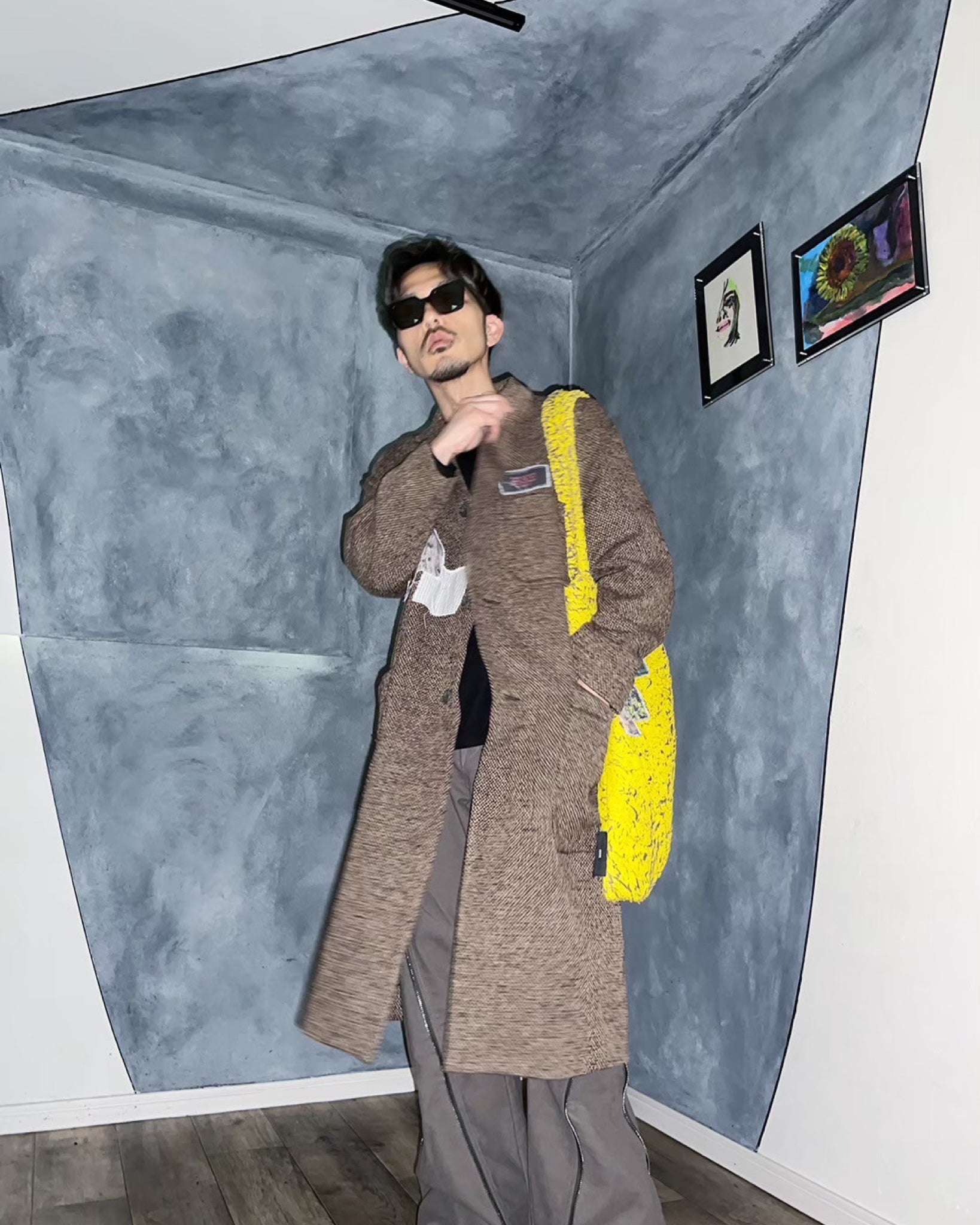 SONG FOR THE MUTE(ソングフォーザミュート)-HIGH LAPEL RAGLAN COAT -TWEED- - Amanojak.