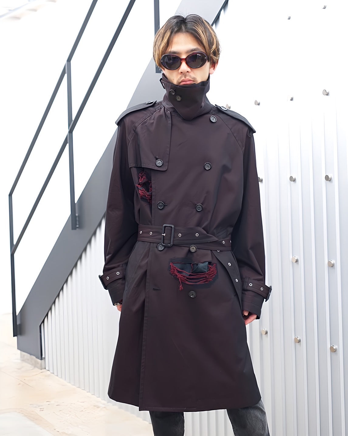 【TAKAHIROMIYASHITA The Soloist.】, back gusset sleeve, double breasted,  trench coat.