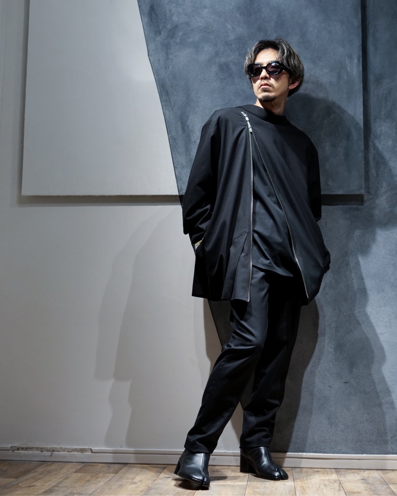 TAKAHIROMIYASHITA THE SOLOIST(タカヒロミヤシタ ザ ソロイスト)-new two-way zip reverse notched  lapel jacket.- Amanojak.