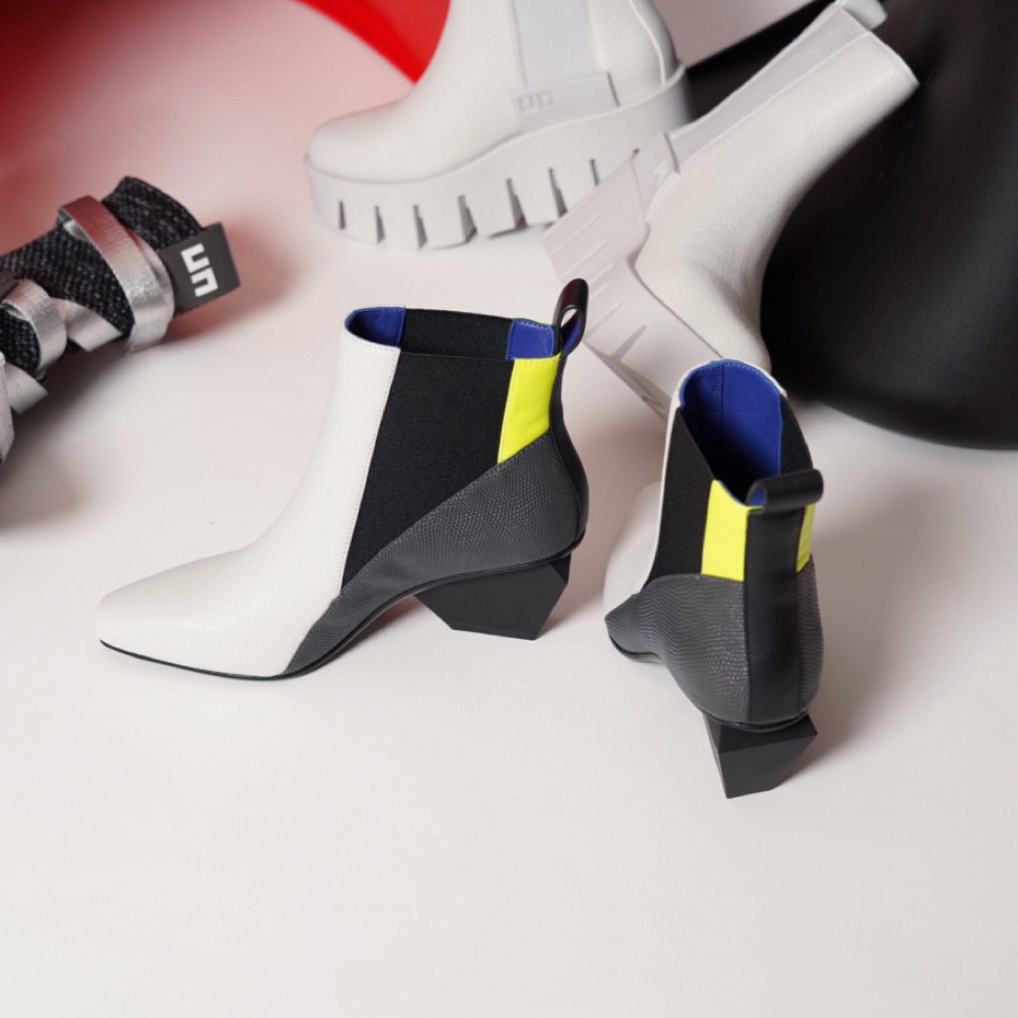 UNITED NUDE×ISSEY MIYAKE【25.0】サイドゴアブーツ-